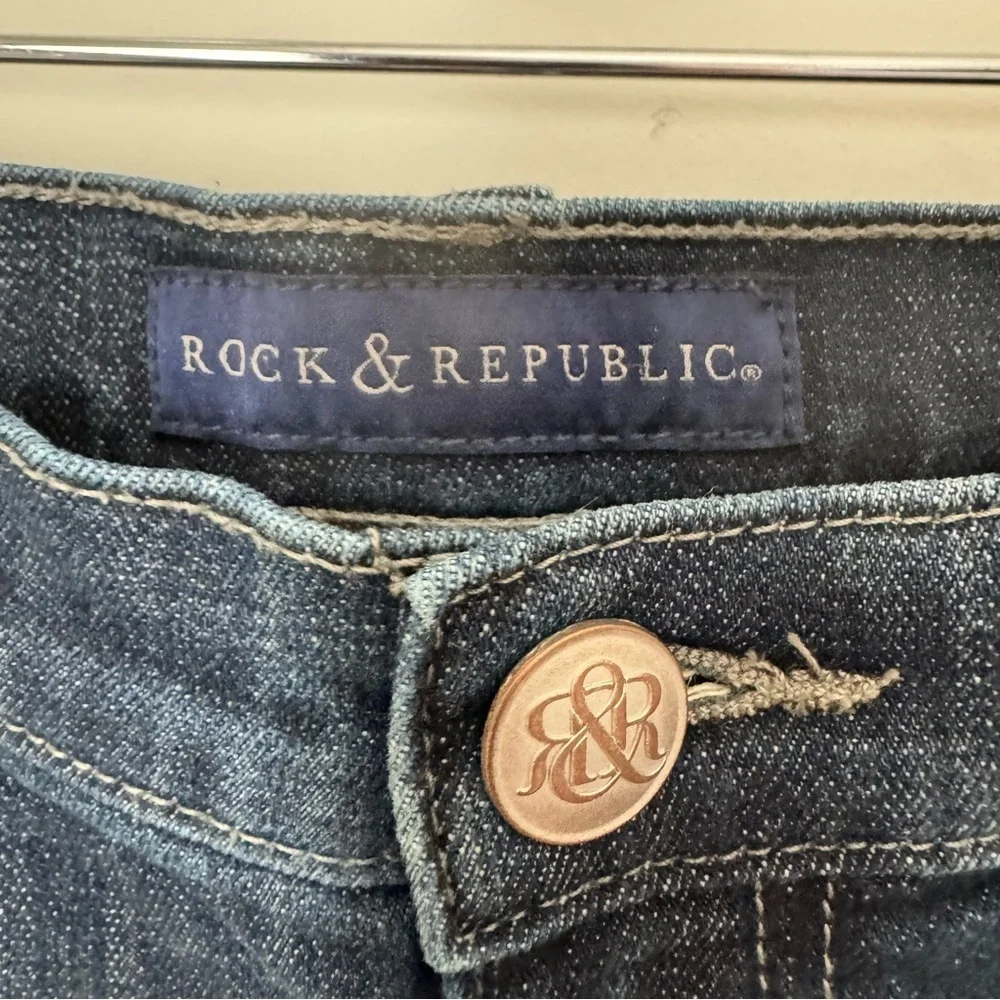 Rock & Republic Bumpershoot Denim Studded Shorts